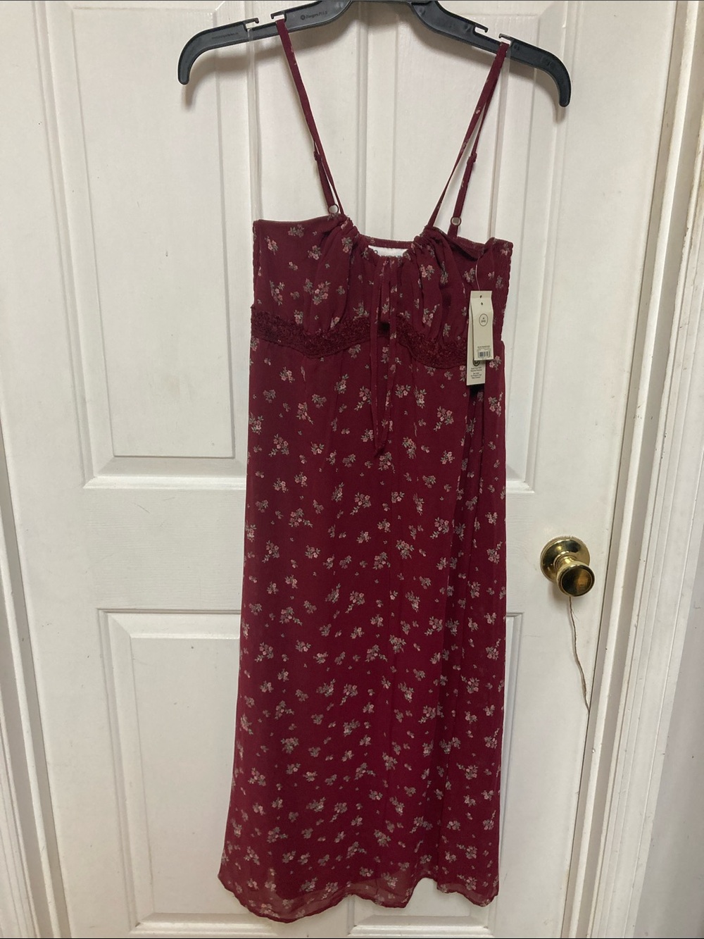 No Boundaries Burgundy Floral dress